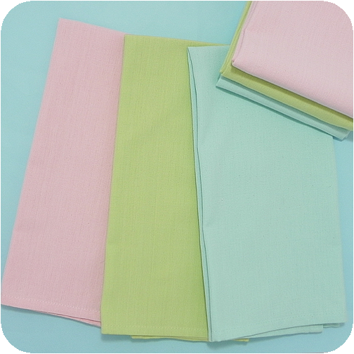 Solid Pastel Flat Weave Cotton Kitchen Towels