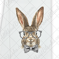 Bunny With Glasses DTF Transfer